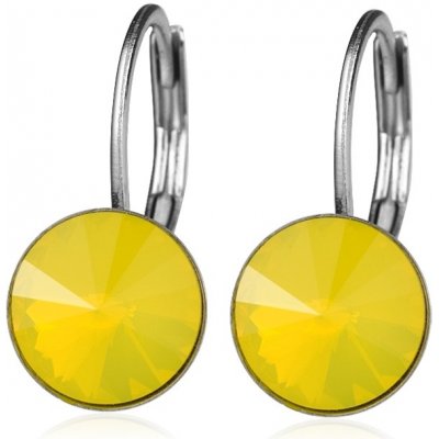 Swarovski Elements Rivoli stříbrné visací žluté kulaté 39140.3 Yellow Opal žlutá mléčná světlá žlutá – Hledejceny.cz