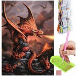 Springos Diamantové malování Dračí války 40 x 30 cm – Sleviste.cz