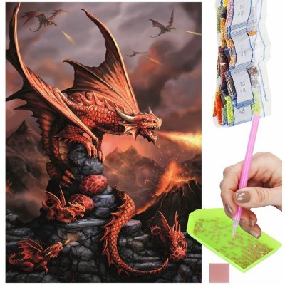 Springos Diamantové malování Dračí války 40 x 30 cm – Sleviste.cz