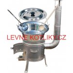 Kessel kotlík na guláš nerez 22 l INOX 0,8 mm kotlina nerez TOPLUX průměr 39 cm poklice nerez 33 cm INOX naběračka 350 ml a vařečka 50 cm TOPLUX – Sleviste.cz