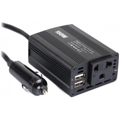 Eurocase DC/AC, 12V/230V, 150W, USB 2*5V/500mA, autozástrčka MT-MX150