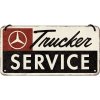 Obraz Nostalgic Art Plechová Cedule Mercedes Benz Trucker Service