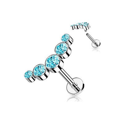 Šperky4U Piercing do brady se zirkony LB1113Q-1206 – Sleviste.cz