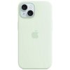 Pouzdro a kryt na mobilní telefon Apple Apple iPhone 15 Silicone Case MagSafe Soft Mint MWNC3ZM/A