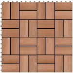 Petromila terasové dlaždice 30 x 30 cm 2 m² WPC teak 22 ks – Zboží Mobilmania