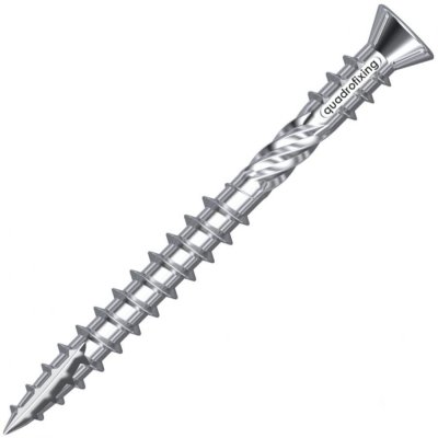 Fasádní vruty 4x40 mm, nerez A2, dvojitý závit, voskované (200 ks + bit) – Zboží Mobilmania