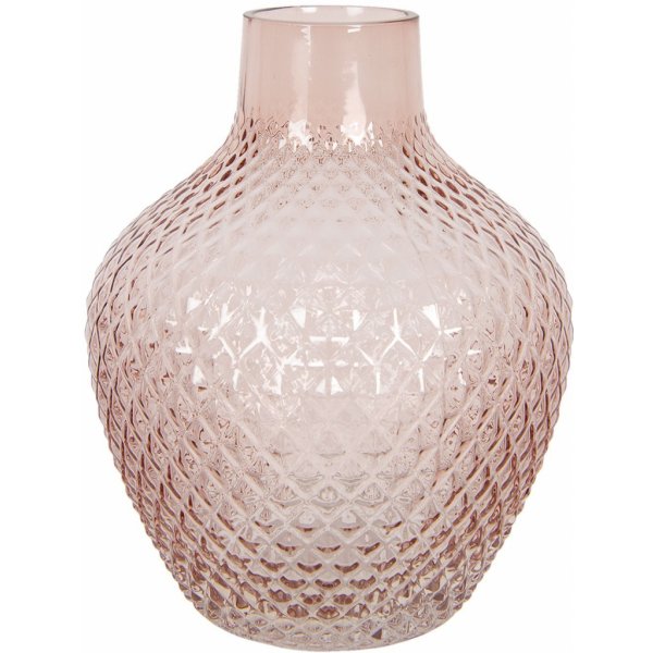 Růžová skleněná váza s úzkým hrdlem Rosamina – Ø 16*20 cm od 434 Kč -  Heureka.cz