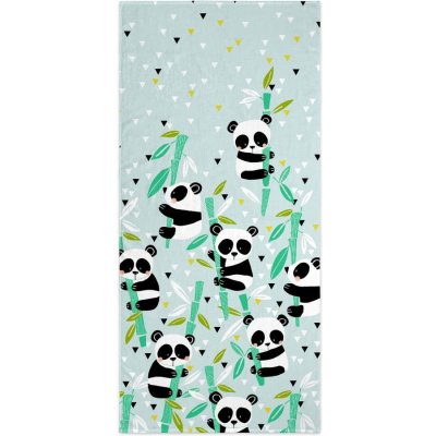 Panda Moshi MoshiSvětle zelená dětská osuška 150 x 70 cm