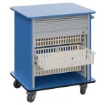 DEXTER 23 ABS vozík boxový, roletový, nízký, 880x780x620 mm, pastelově modrá – Hledejceny.cz