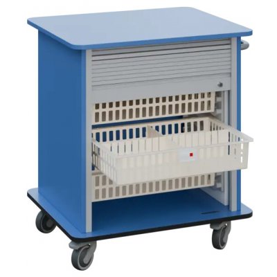 DEXTER 23 ABS vozík boxový, roletový, nízký, 880x780x620 mm, pastelově modrá – Hledejceny.cz