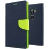 Pouzdro a kryt na mobilní telefon Samsung Mercury Fancy Diary Samsung J120 Galaxy J1 2016 Navy/Lime