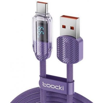Toocki TXCTYX05-P USB to USB-C, FC 66W, 1m, fialový