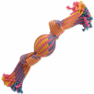 Dog Fantasy přethovadlo s míčkem barevný vzor 2 2 knoty 33 cm