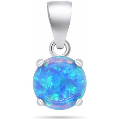 Brilio Silver Půvabný stříbrný přívěsek s modrým opálem PT76WB – Zboží Dáma