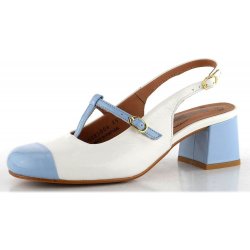 Fly London lodičky s volnou patou sky blue/offwhite P145083006