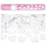 Partydeco VYSTŘELOVACÍ KONFETY srdíčka bílá 40cm – Zboží Dáma