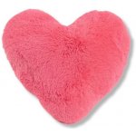TEXFACE Polštář srdce chlup růžová 40x30 – Zboží Dáma