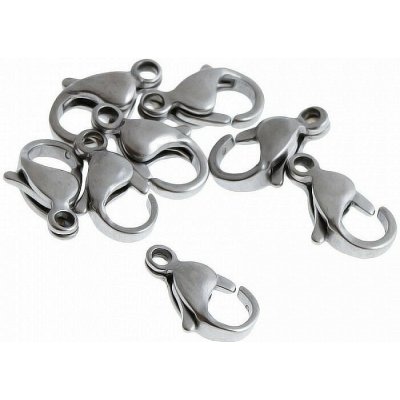 Karabinka z nerezové oceli, 10 mm (30 ks) – Zboží Dáma