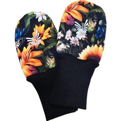 Esito Rukavice softshell bezpalcové Slunečnice černá – Hledejceny.cz