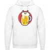 Pánská mikina s potiskem AWDis Hoodie Mikina Design Smrtka v Pivu Arktická bílá