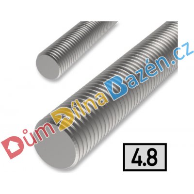 Hašpl Závitová tyč - 4.8 - zinek bílý, 1m Průměr: 14 mm – Sleviste.cz
