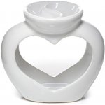 Eden Keramická aroma lampa na olej i vosk Srdce bílá – Hledejceny.cz