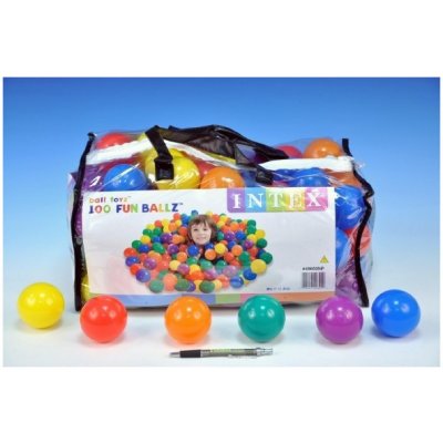 Míček Míčky do hracích koutů 6 5cm barevný v plastové tašce 2+