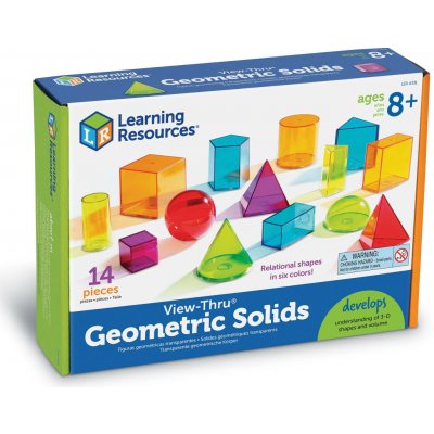 Montessori Průhledná barevná geometrická tělesa – Sleviste.cz