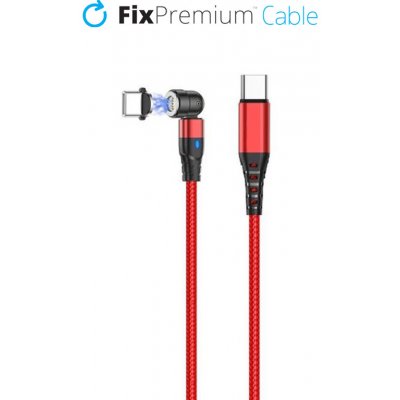 FixPremium - USB-C / USB-C Magnetický Kabel (1m), červená – Zboží Živě