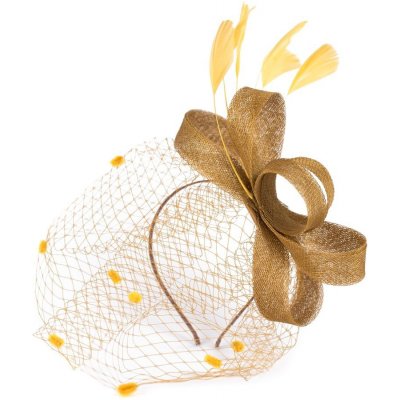 Fascinátor - zlatý – Zboží Dáma