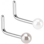 Piercingate piercing do nosu PNO00260 bílá kuličky – Zboží Dáma