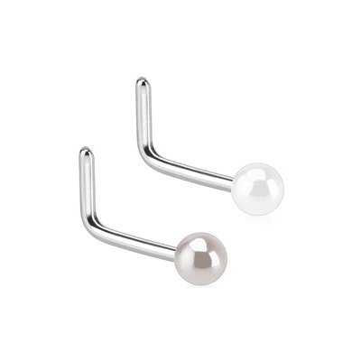 Piercingate piercing do nosu PNO00260 bílá kuličky – Zboží Dáma