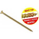 Konstrukční vrut do dřeva KLIMAS 5x90 TORX zápustná hlava TX25 žlutý Zn (200 ks v balení) – Zboží Mobilmania