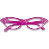 Párty brýle WIDMANN Brýle Retro s kamínky růžové