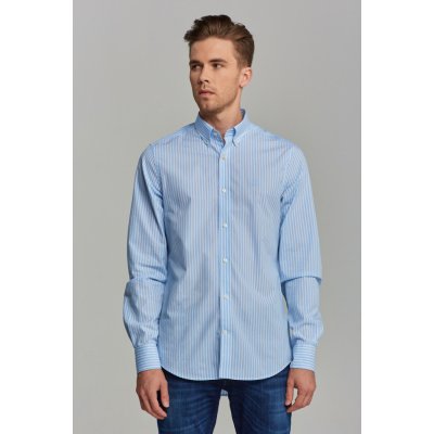 Gant košile slim broadcloth stripe BD modrá – Zbozi.Blesk.cz