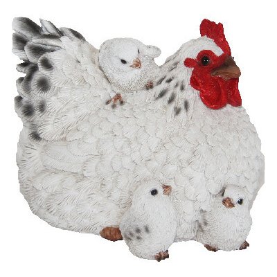 Zvířátka a postavy OUTDOORTRUE TO NATURE Slepice s kuřaty,15cm,hnědá/bílá/černá|výběr z variant|Esschert Design - bílá – Hledejceny.cz