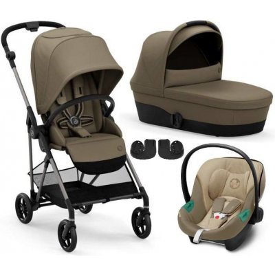 Cybex Melio 2.0 Kombinovaný + Aton S2 i-Size Autosedačka 0-13 kg Sada 3v1 Classic Beige 2022