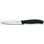 nůž 11cm, STEAK a PIZZA, vlnkovaný, černý, VICTORINOX – Hledejceny.cz