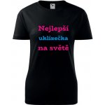 Černé dámské tričko nejlepší uklízečka na světě dárek pro uklízečku – Sleviste.cz