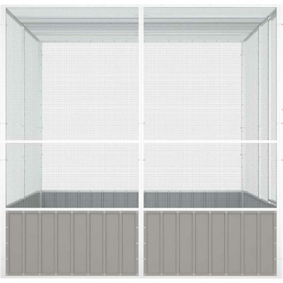 Vidaxl klec pozinkovaná ocel 213,5 x 217,5 x 211,5 cm – Sleviste.cz