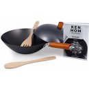 Ken Hom wok pánev z uhlíkové oceli 5ti dílná sada Everyday 31 cm