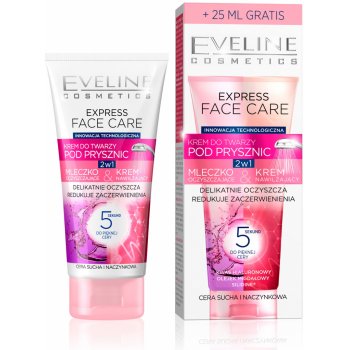 Eveline Cosmetics Express Face Care krém na obličej do sprchy 2v1 suchá náchylná pleť 100 ml