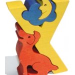 Fauna vkládací puzzle z masivu abeceda písmeno Y pejsek – Zboží Mobilmania