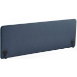 Zone stolový paraván černé svorky potah Hush námořnická modrá 200 X 65 x 3,6 cm – Sleviste.cz