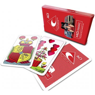klasické hrací karty jednohlavé, 32 ks v krabičce, s logem ACI 2H719617 – Zbozi.Blesk.cz