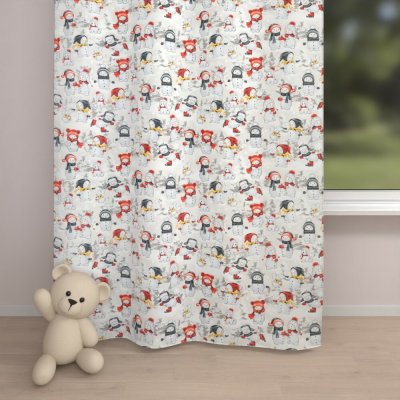 Biante Dětský bavlněný závěs Sandra SA-661 Sněhuláci na světle šedém 150x150 cm – Hledejceny.cz
