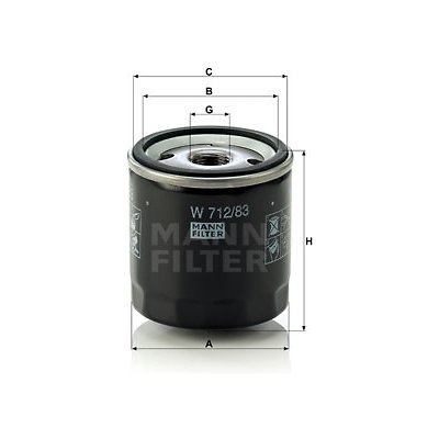 Olejový filtr MANN-FILTER W 712/83 – Hledejceny.cz