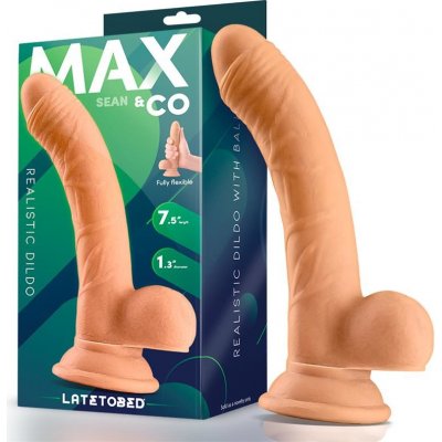 Max & Co Sean Realistic Dildo with Testicles 7.5" Flesh