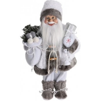 Sezónkovo Santa Claus bělosivý 37 cm