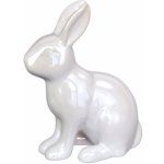 Zajíc keramický bílý 13 cm – Zboží Dáma